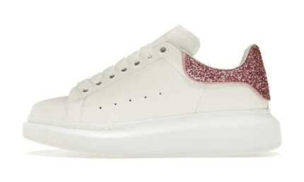 Oversize Bianco Bianco Rosa Glitter
