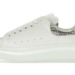 Oversized bianco argento coccodrillo