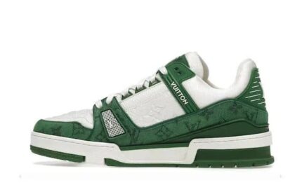 Green Monogram Denim White