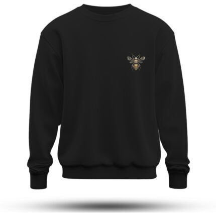 Unisex Φούτερ με Σχέδιο Μέλισσα Jewel - Μαύρο (Μικρό Σχέδιο Στο Στήθος)